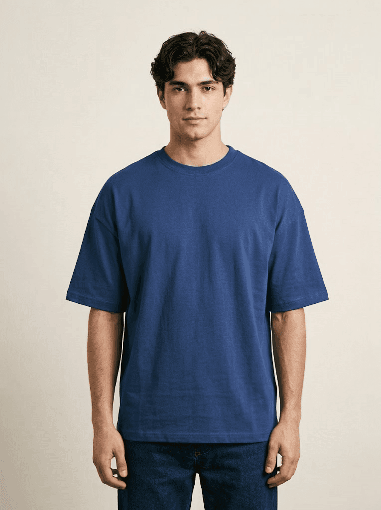 Blue Drop Shoulder